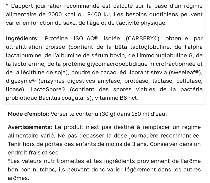 WHEY ISOLATE PURE PROFESSIONAL 500g - Vanille