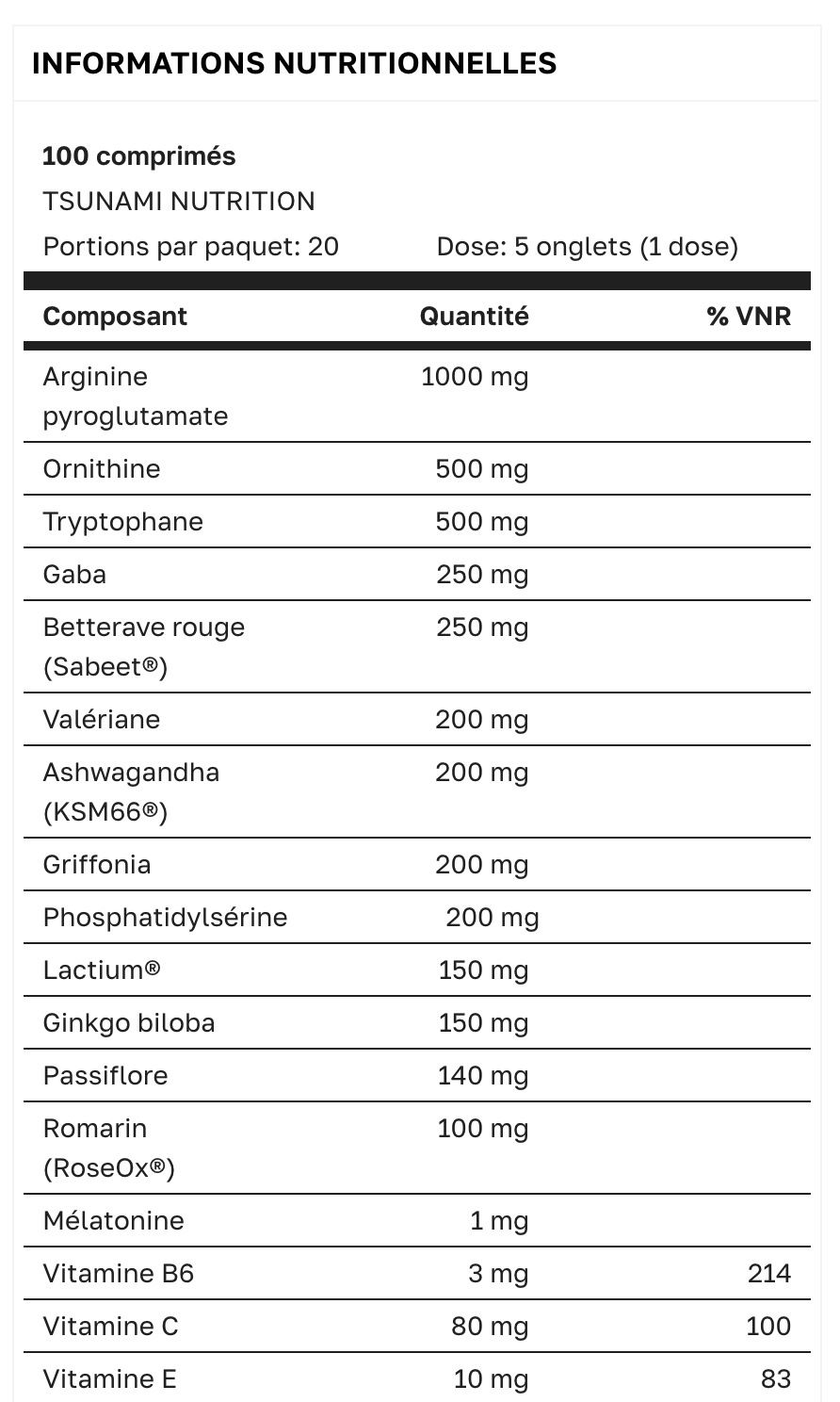 GH RECOVERY PURE - 100 TABS