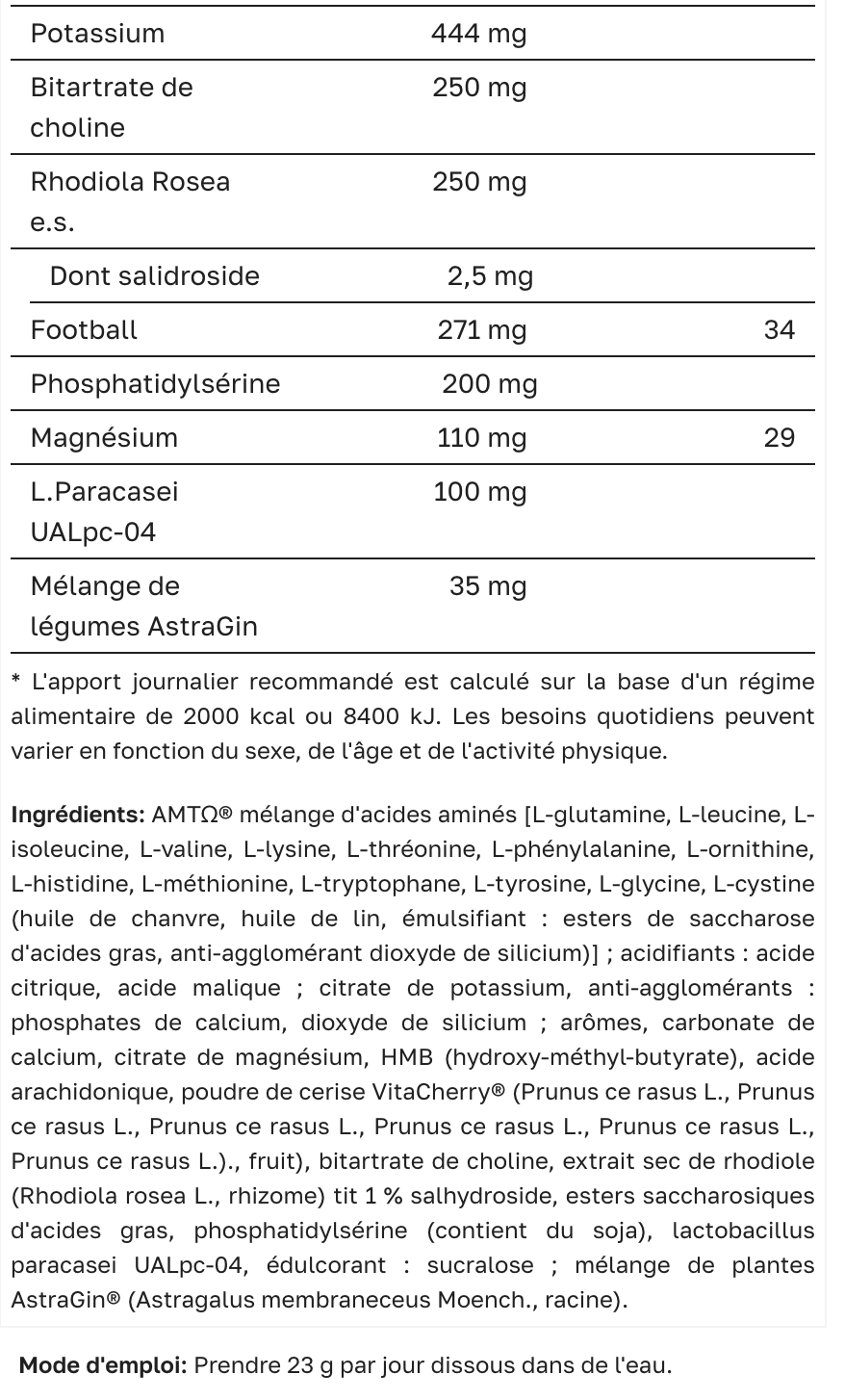 RECOVERY PURE PROFESSIONAL 2.0 - 460g - Fruits de la Passion