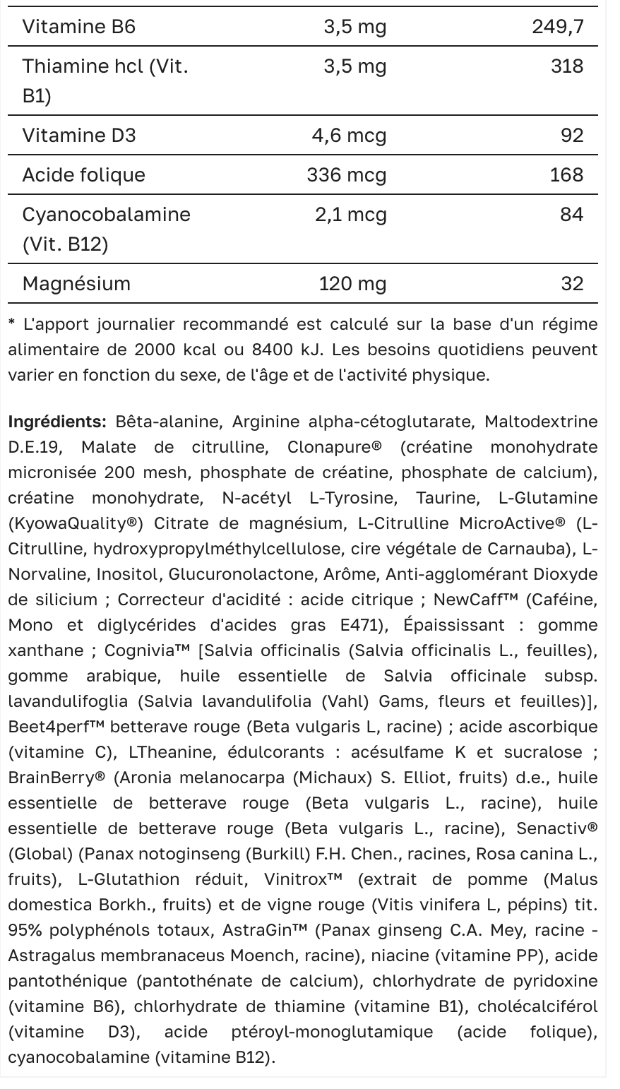 PRE WORKOUT - TSUNAMI PURE PROFESSIONAL - Fraise Citron Vert - 360 g