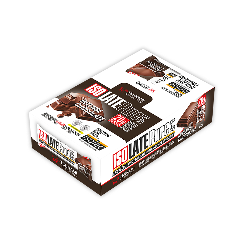 BARRES PROTEINÉES - WHEY ISOLATE 50g - Chocolat Intense - Lot de 25 barres