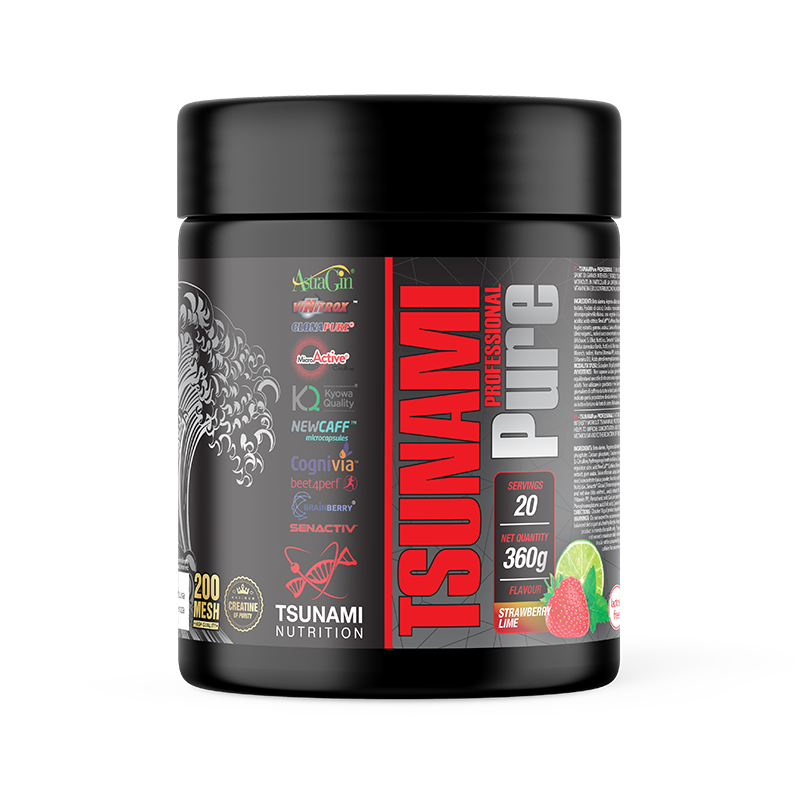 PRE WORKOUT - TSUNAMI PURE PROFESSIONAL - Fraise Citron Vert - 360 g